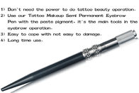 Aiguille manuelle noire du stylo 18U de tatouage de sourcil en métal