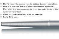 long Microblading stylo argenté de tatouage de sourcil d'aiguille de 17.3cm