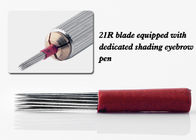Le cosmétique composent la lame rouge ronde d'ombrage des aiguilles 21 de Microblading