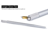 Le maquillage permanent de plus long stylo argenté de Microblading d'acier inoxydable usine 17,3 cm
