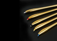 Outils permanents de luxe d'or de maquillage, stylo jetable de manuel de Microblading de l'angle 45°