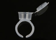 Tasse transparente d'anneau d'encre de tatouage d'Eco avec le chapeau pour le maquillage permanent