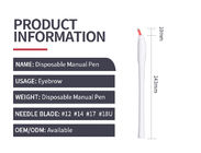 Microblading jetable oblique blanc Pen Logo Customized