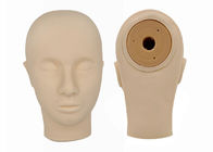 Modèle de tête de pratique en matière de maquillage du caoutchouc naturel 3D avec les yeux fermés/bouche