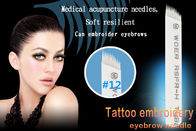 Le professionnel a stérilisé des aiguilles de tatouage de sourcil de courbe de Microblading Needles12