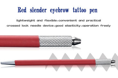 21 Pin Blade Eyebrow Microblading Tool Handpiece rouge